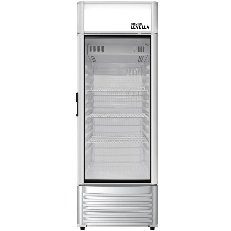 Premium Levella 6.5 Cu. Ft. Commercial Upright Display Refrigerator Glass Door Beverage Cooler